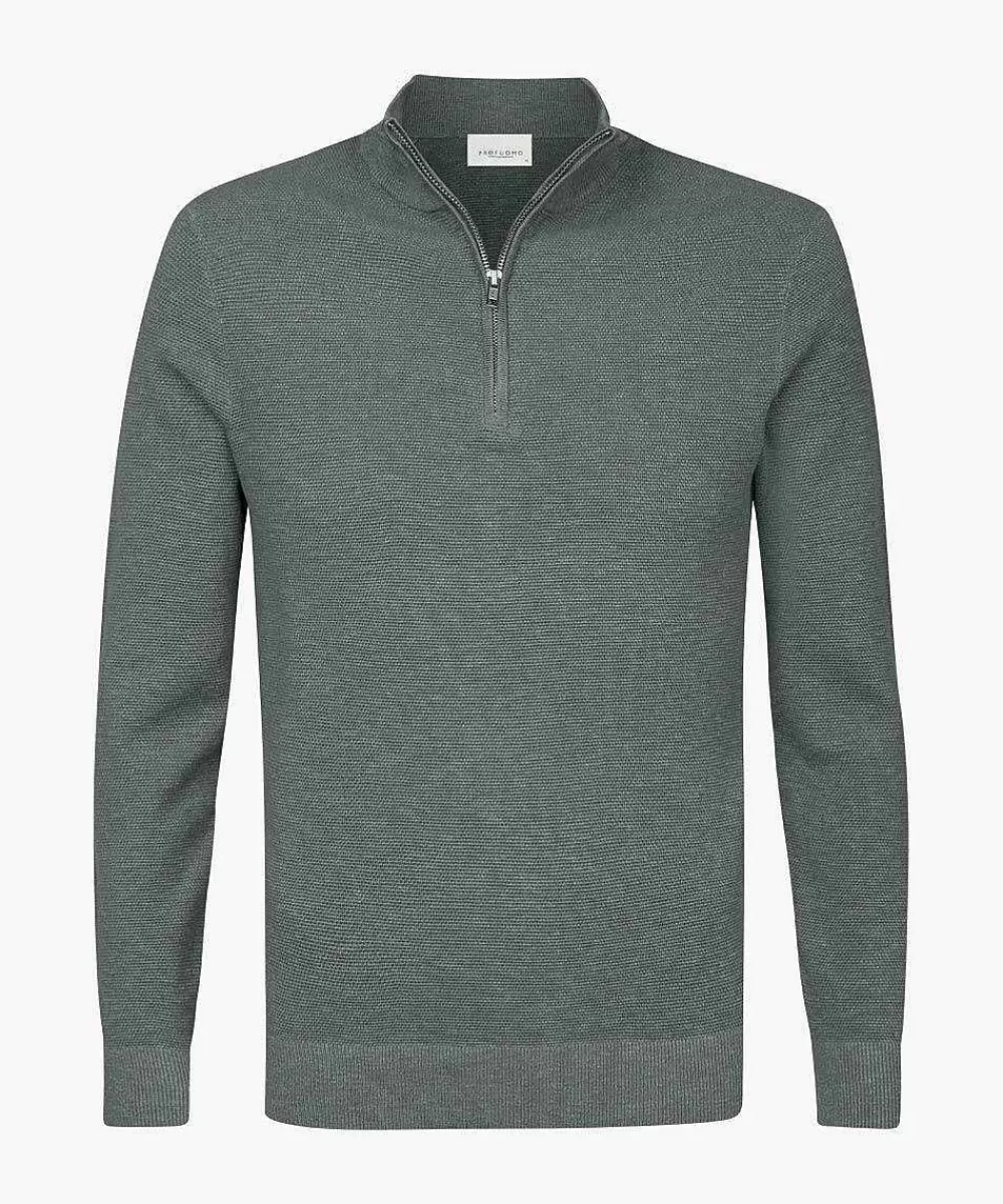 Profuomo E Structuur Halfzip> Half Zip Truien