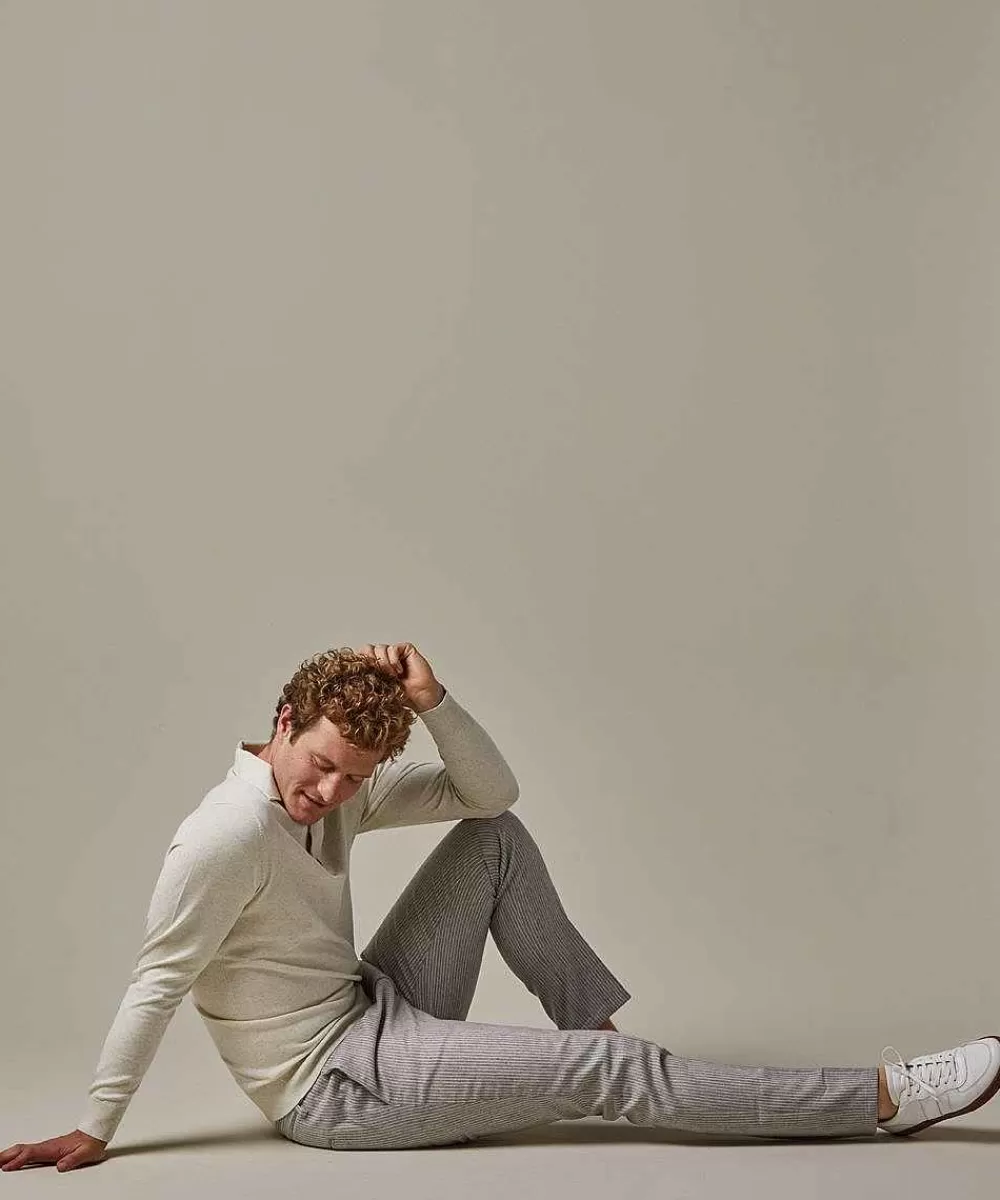 Profuomo Grijs Wol Flanel Sportcord> Sportcord Broeken