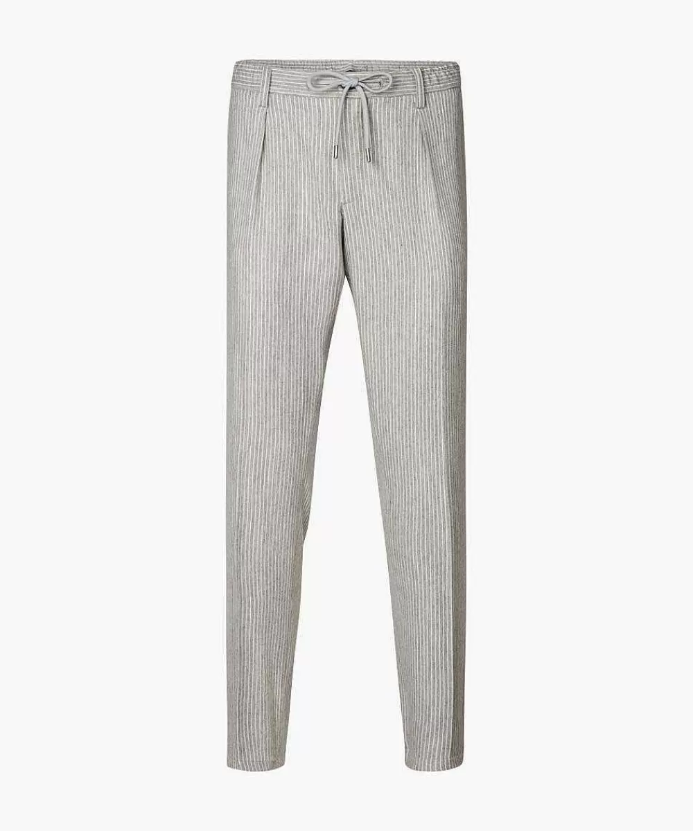 Profuomo Grijs Wol Flanel Sportcord> Sportcord Broeken