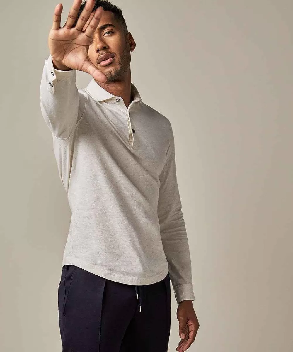 Profuomo Grijze Single Jersey Polo> Polo'S