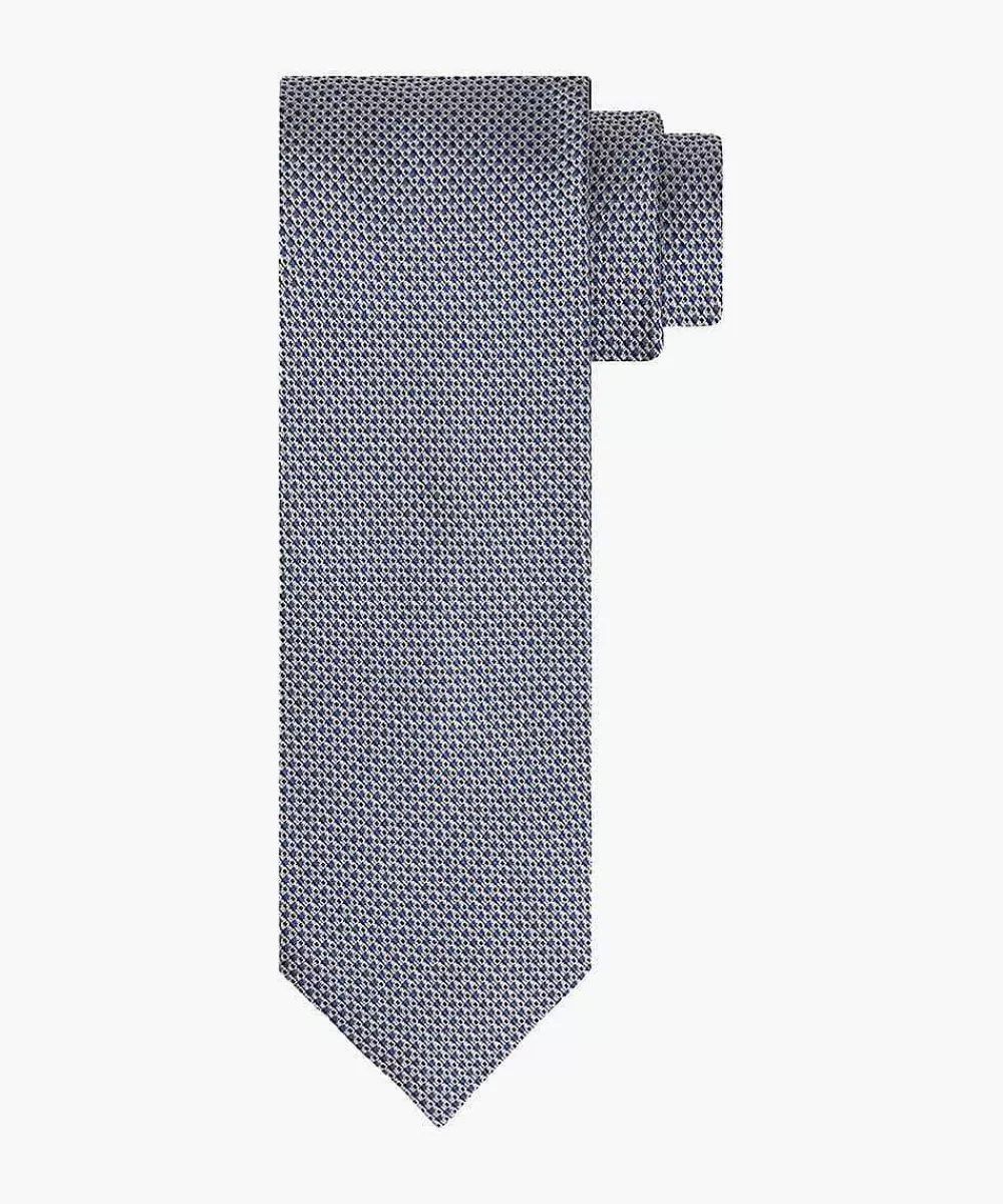 Profuomo Mid Blauw Zijden Das> Stropdassen