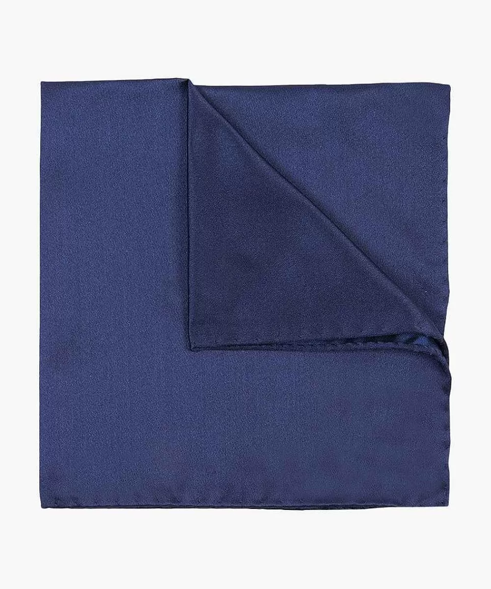 Profuomo Navy Satijnen Pochet> Pochetten