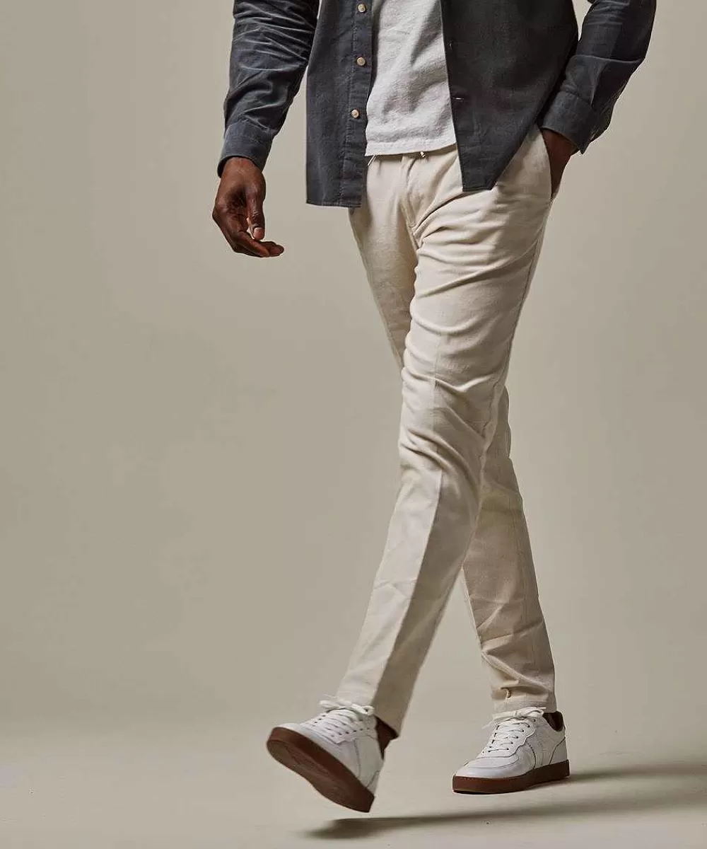 Profuomo Off White Corduroy Sportcord> Sportcord Broeken