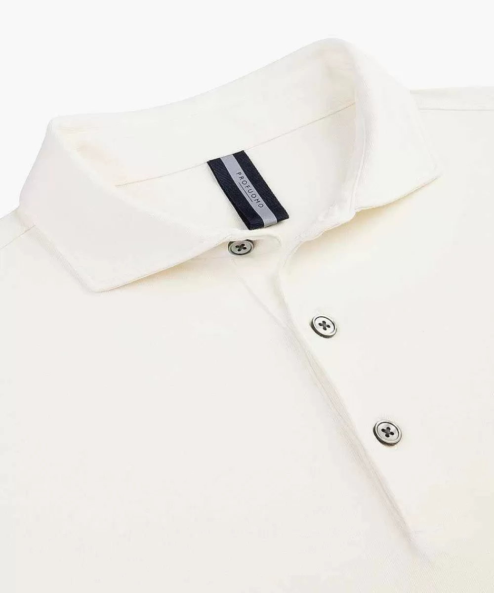 Profuomo Off White Single Jersey Polo> Polo'S