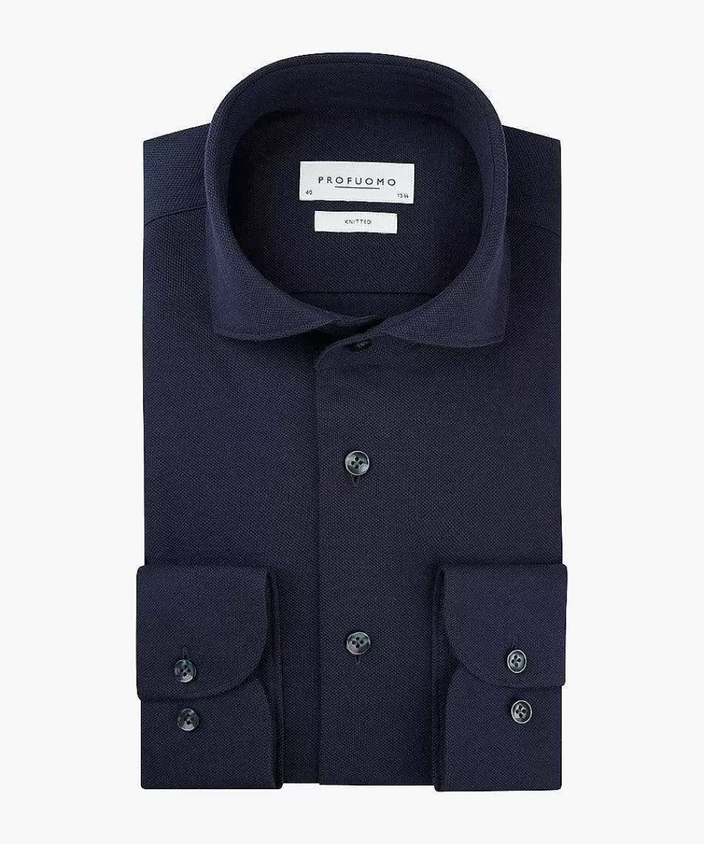 Profuomo Supima Knitted Overhemd> The Knitted Shirt