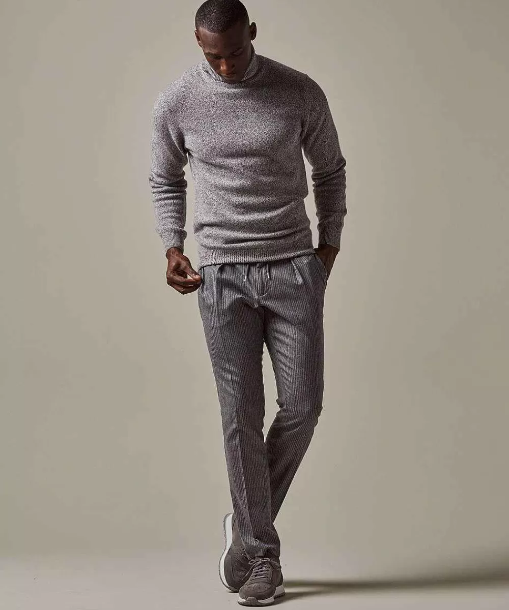 Profuomo Wol Flanel Sportcord> Sportcord Broeken